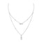 2 Rows Yellow Gold Diamond Pavé Necklace Move Uno - 1